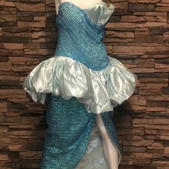Vintage Dresses & Skirts - Vintage OOAK Mermaid Costume Sequin Cocktail Dress